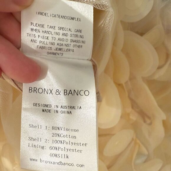 NWOT BRONX AND BANCO Harper Strapless Black and Beige Gown - Picture 15 of 16